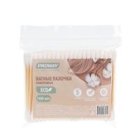 Ватные палочки бамбуковые PROWAY 100шт 