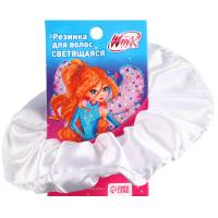 Светящаяся резинка для волос белая WINX 