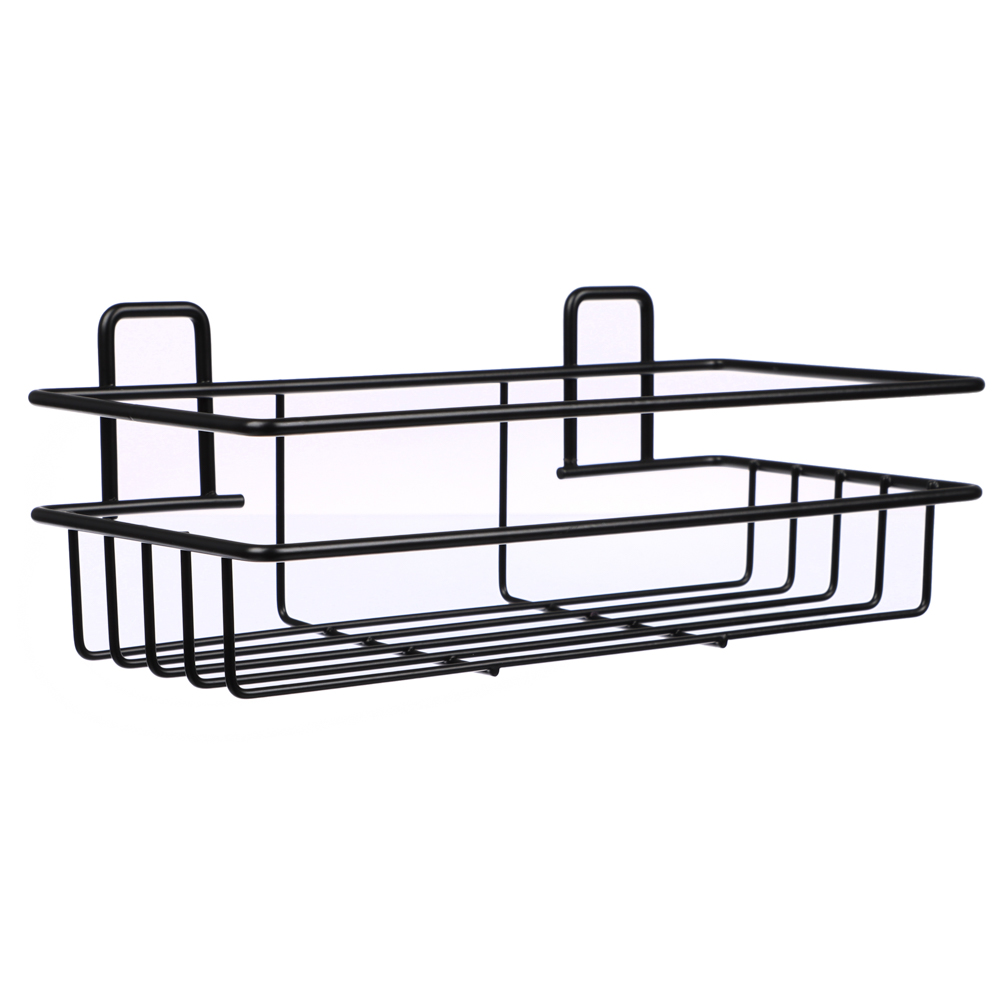 Полка настенная угловая металл VETTA 26x19x8см черный 