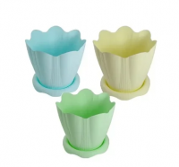 Кашпо Эдельвейс 0,65л 12см в ассортименте  