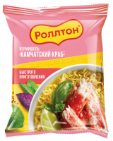 Вермишель быстрого приготовления Роллтон Камчатский краб 60г 