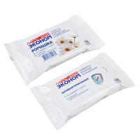 Влажные салфетки Smart Эконом, 15 шт, антибактериальные 