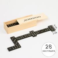 Домино "Классическое", 28 шт, 15 х 5 х 3 см, костяшка 4 х 2 см 537842 
