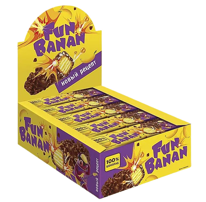 Батончик злаковый Банан-Молочный шоколад 27г 
