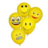 Набор воздушных шаров Смайлы 12 5шт латекс 