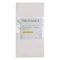 Простыня на резинке серая PROVANCE Фрэя 200х200х20см 100% хлопок поплин 