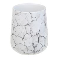 Стакан для ванной комнаты керамика VETTA Космос мрамор белый 400мл 10,5x9x9см 