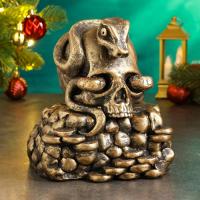 Копилка "Змея в черепе" 15х15х18см 