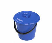 Ведро пласт.  5л с крышкой, цвет в ассортименте 