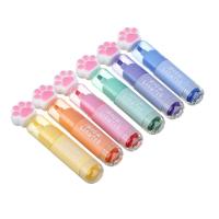 Маркер-выделитель со штампиком наконечник в форме лапки 6цв 