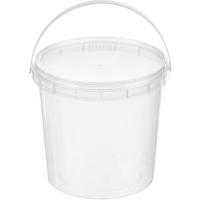 Ведро с крышкой 1,5л, d=14см, прозрачное, 226шт/уп 
