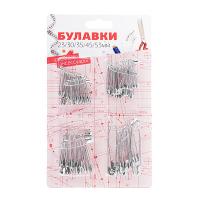 Набор булавок английских 95шт, 23/30/35/45/53мм, латунь 