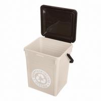 Контейнер пласт. д/мусора 8,0л св.бежевый 