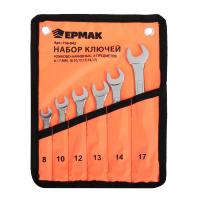Набор ключей рожково-накидных ЕРМАК, 6 предм. 8-17мм, усиленные, в сумке 