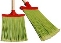 Метла плоская пластм. 30х21см без черенка 1,2м 