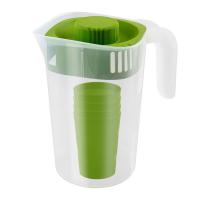 Набор посуды пластик кувшин 2л Practic с крышкой + стаканы 4шт 0,25л 