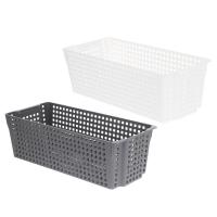 Корзинка Лофт прямоугольная 3л 297х130х96мм белый серый 
