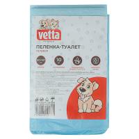 Пеленка-туалет VETTA для домашних животных одноразовая с суперабсорбентом гелевая 60х40см 10шт 