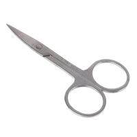 Ножницы маникюрные для ногтей, загнутый кончик, 8,8см, хром, металл 