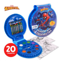 Набор для рисования, 20 предметов Самый быстрый, Человек-паук 