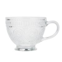Кружка с рельефным рисунком на ножке стекло MILLIMI 420мл 
