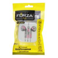 Наушники с микрофоном FORZA, 1м, пластиковый бокс, 5 дизайнов 