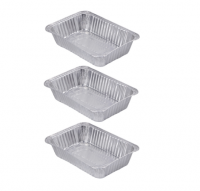 Набор алюминиевых форм для приготовления, 3шт, 22х15,5х4,5см, дно 18x11,5см, 1050мл, L-край VETTA 