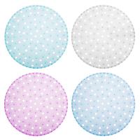 Коврик в раковину противоскользящий, ПВХ, d32см "Яблоки", 4 цвета 