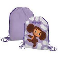Мешок для обуви Чебурашка сиреневый 320*270 