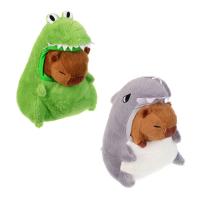 Игрушка мягкая ИГРОЛЕНД Капибара в акуле 30 см полиэстер 2 вида 