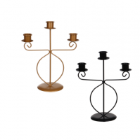 Подсвечник металлический на 3 свечи, 23х9 см, 2 цвета 