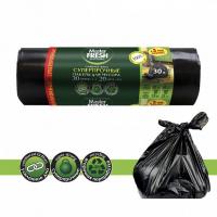 Master FRESH Пакеты д/мусора 30л (20шт) 20мкм суперпрочные/черные (усиленное дно) 