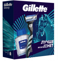 Подарочный набор Gillette Mach3 Бритва с 1 с/к,Лосьон после бритья Gillette Artic Ice 50мл 