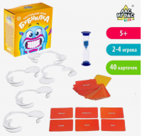 Настольная игра на скорость Бубнилка, 40 карточек, 5 загубников, песочные часы 