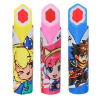 Ластик круглого сечения с цветным срезом Кавай 5х1см 3 дизайна 