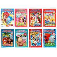 Раскраска УМКА Наклей и раскрась Мини "Мультгерои", бумага, картон, 21х15x0,5см, 10-12 дизайнов 