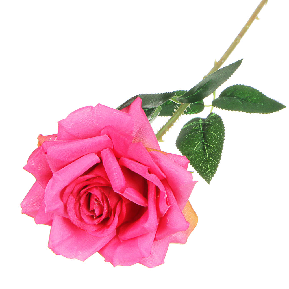 Ветка розы LADECOR, 55см, пластик, полиэстер, 5 цветов 