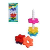 Развивающая игрушка пирамидка Шестерёнки 8 деталей 12х12х28см 