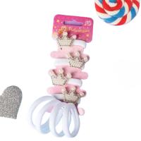 Резинка для волос Лори набор 8 шт королевство 3см белый 