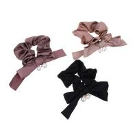 Набор резинок для волос 4шт, 3см, полиэстер, разноцветные, рельеф, PR-0104 