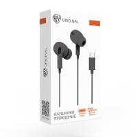 Наушники проводные внутриканальные BY Space Connect PRO с микрофоном TYPE-C 120см чёрный 