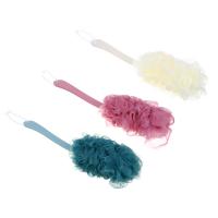 Мочалка банная с массажным эффектом с ручкой ЮL 41,5см 3 цвета 