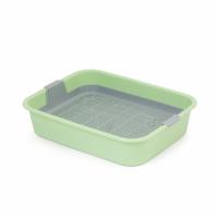 Лоток пласт. д/ кошек Барсик (под.+сетка) 332х256х72мм зеленый-серый  /22 Ма6932 