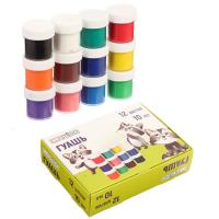 Краски гуашевые 12 цветов ClipStudio объем баночки 10мл 