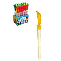Мыльные пузыри ИГРОЛЕНД Фруктики с ручкой 110мл. мыльный р-р 37,5х4х4см 4 дизайна 