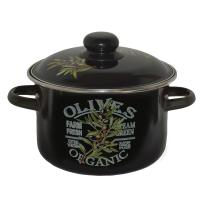 Кастрюля эмалированная Ветка оливы 3л 