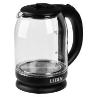 Чайник электрический 1,8 л 1500 Вт с индикатором включения стекло черный  