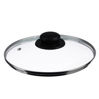 Крышка стеклянная 22см с  метал.ободком в сборе 