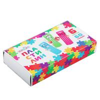 Пластилин 6 цветов ClipStudio 60 грамм, в картонном выдвижном пенале 