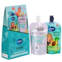 Подарочный набор женский Крем для рук и тела Aura 100мл Детокс-гель д/умывания MIRYOKU 100мл 